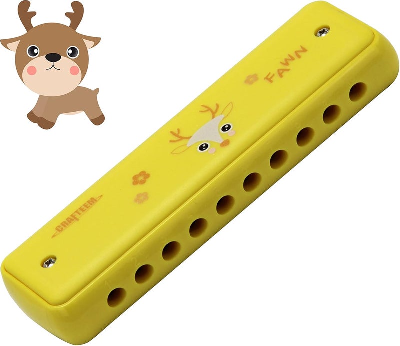 CRAFTEEM Colored Harmonica for Kids and Beginners - Easy-to-Learn Key of C Instrument - Portable and Lightweight. - Image 1